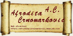 Afrodita Crnomarković vizit kartica